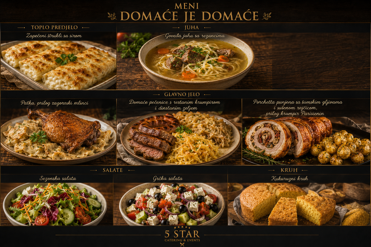 Meni 1 · Premium domaći meni