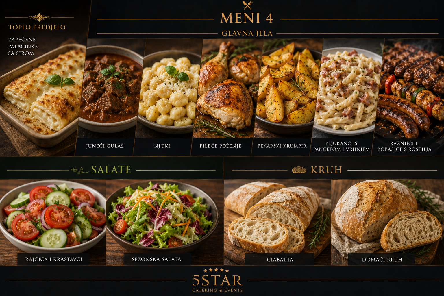 Meni 4 · Domaći buffet meni